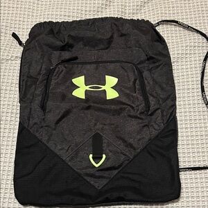 Under Armour Black Backpack with Neon Green Logo
